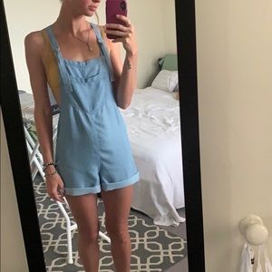 Aerie light wash “denim” overall